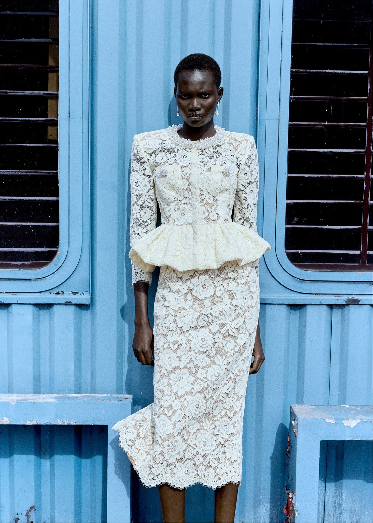 yellow lace peplum dress David Koma PEPLUM LACE cocktail dress | Size - UK 10