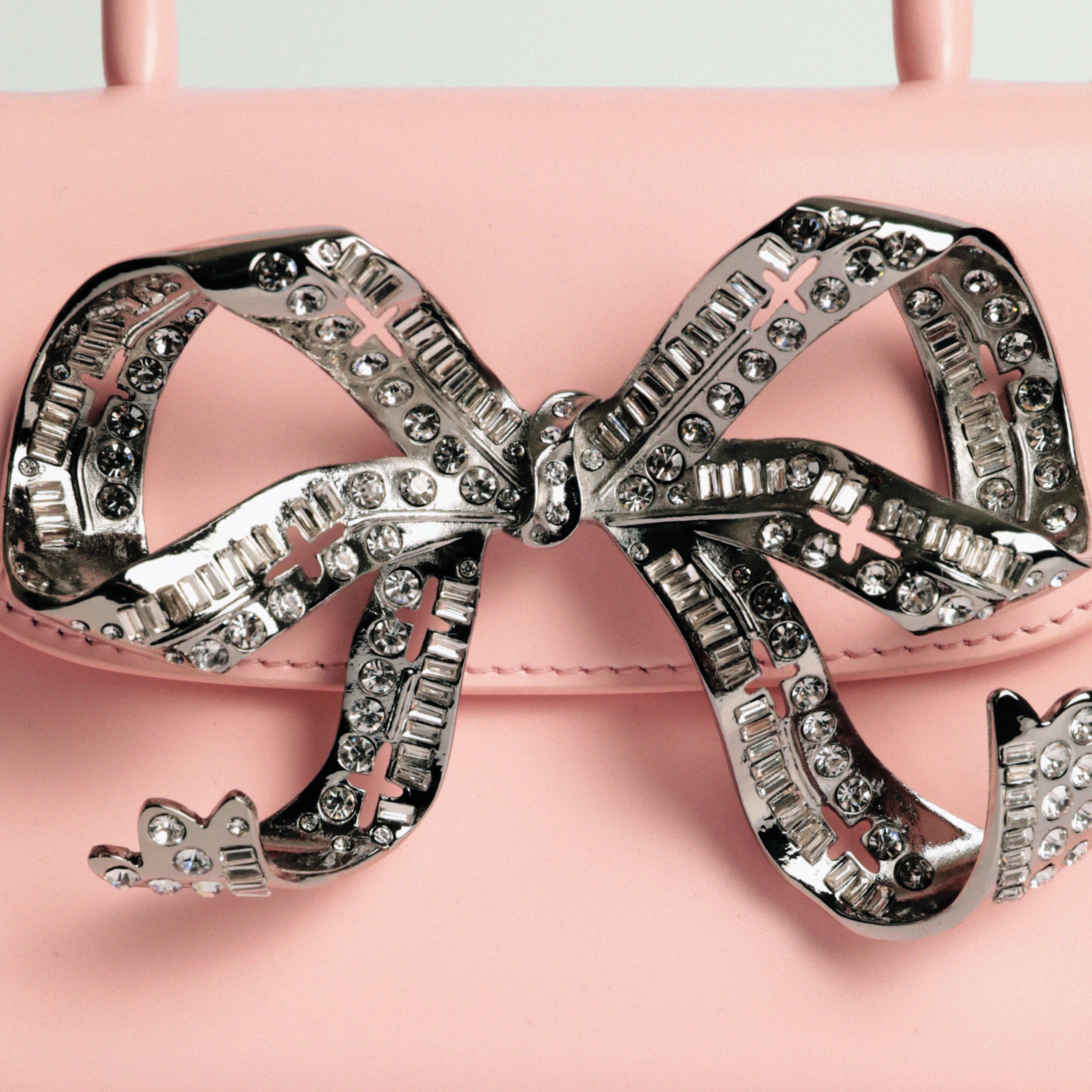 The Bow Mini in Pink with Diamanté