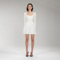 White Taffeta Mini Dress