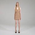 Gold Tinsel Bouclé Mini Dress