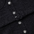 Black Boucle Sweetheart Midi Dress