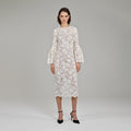 Ivory Cotton Lace Midi Dress
