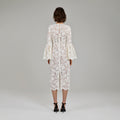 Ivory Cotton Lace Midi Dress