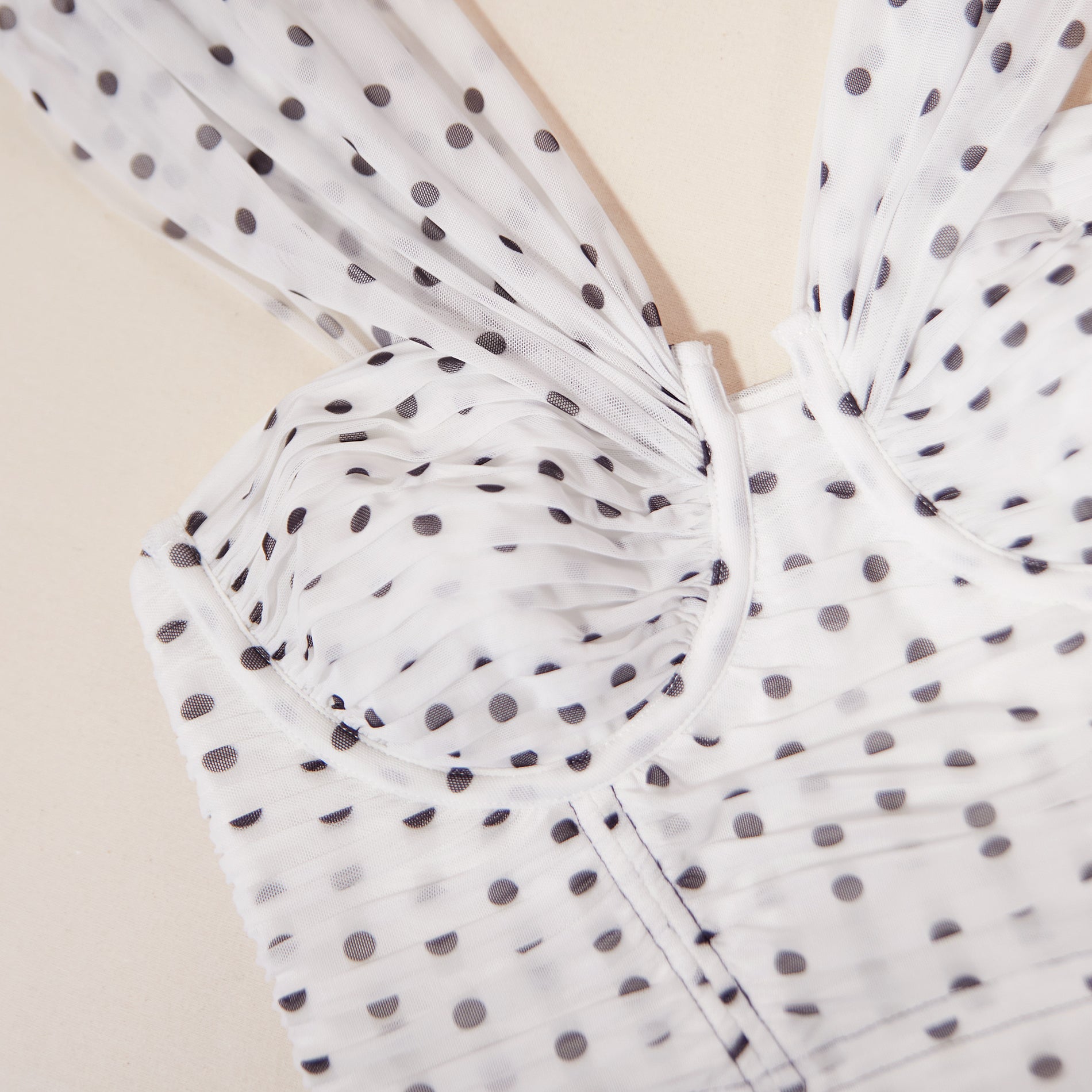 Polka Dot Off Shoulder Mini Dress