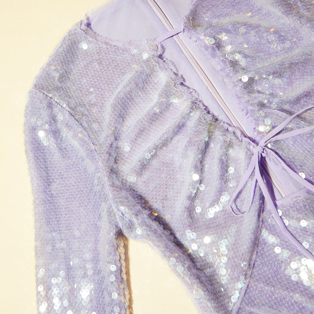 Lilac Sequin Mini Dress