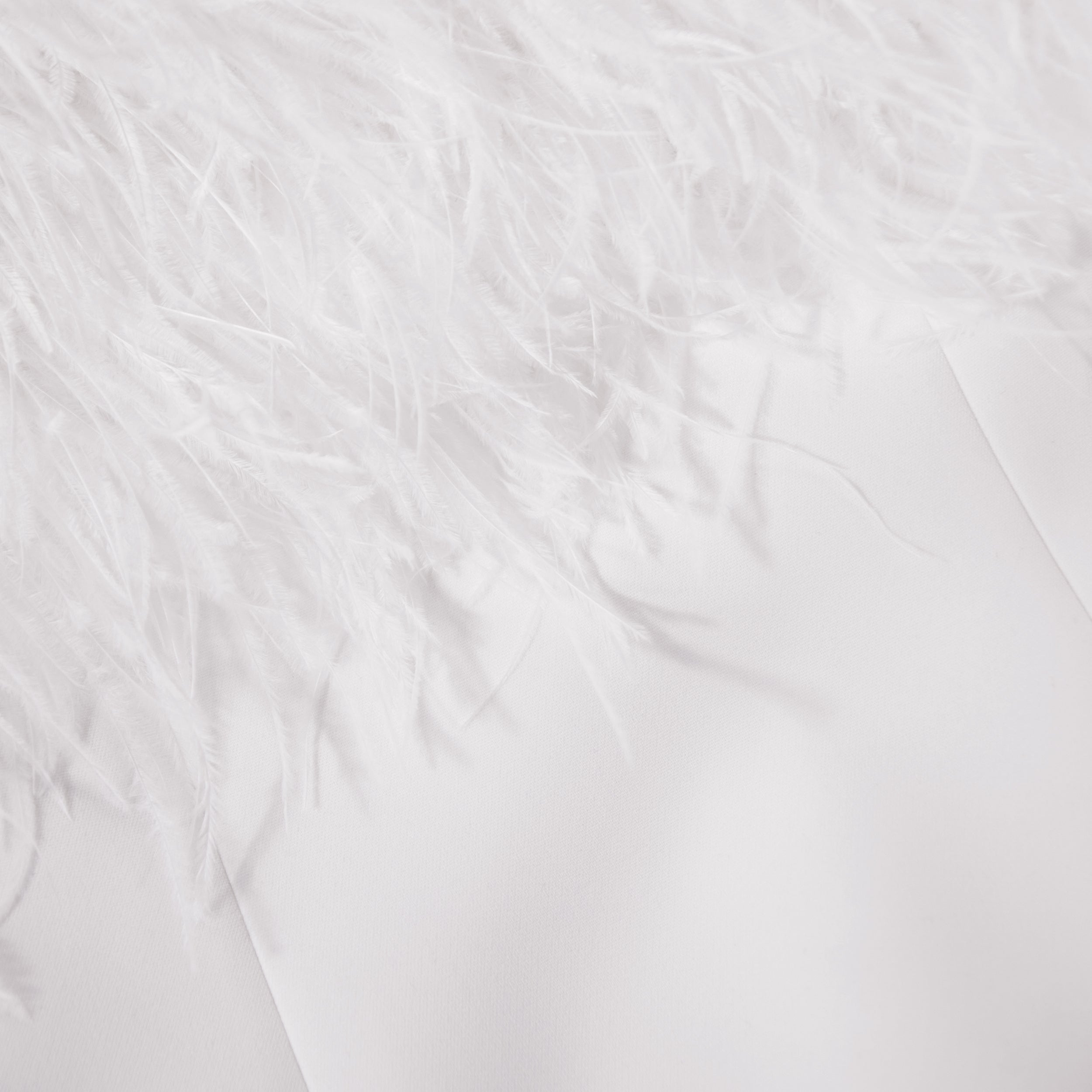 White Feather Midi Dress