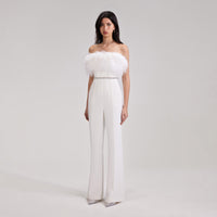 White Feather Jumpsuit