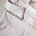 White Chiffon Rhinestone Detail Top