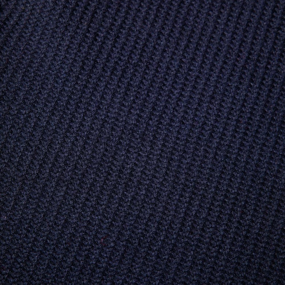 Navy Knit Midi Skirt