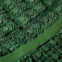 Green Petal Lace Midi Dress