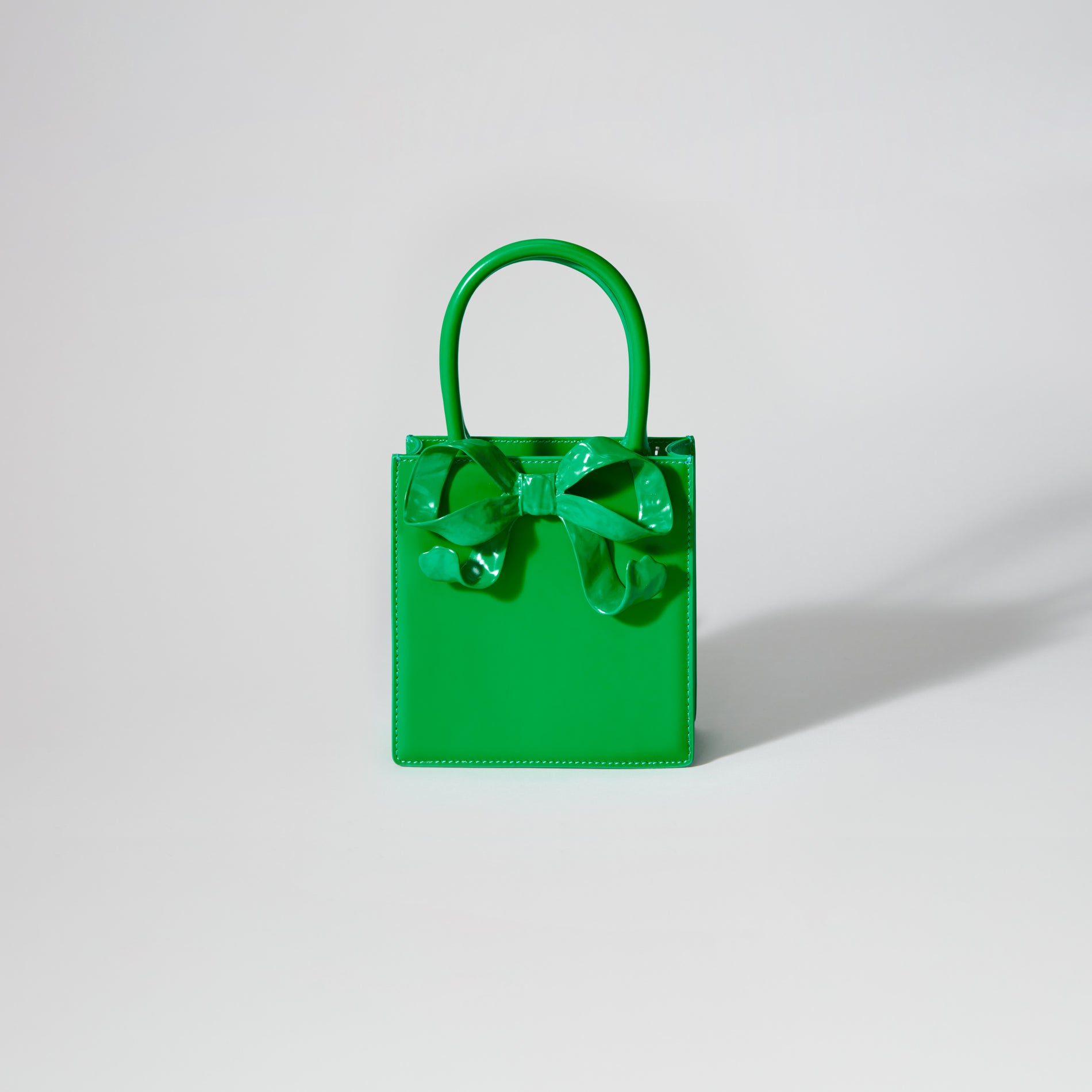 Green Bow Mini Tote Bag
