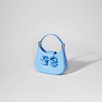 Blue Crescent Bow Micro Bag