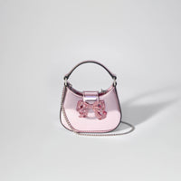 Pink Crescent Bow Micro Bag