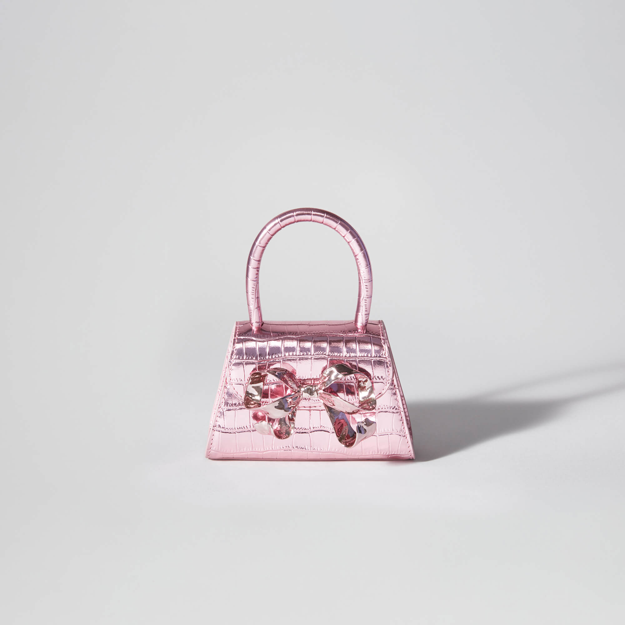 Micro Mini Metallic Bag (Light Pink)