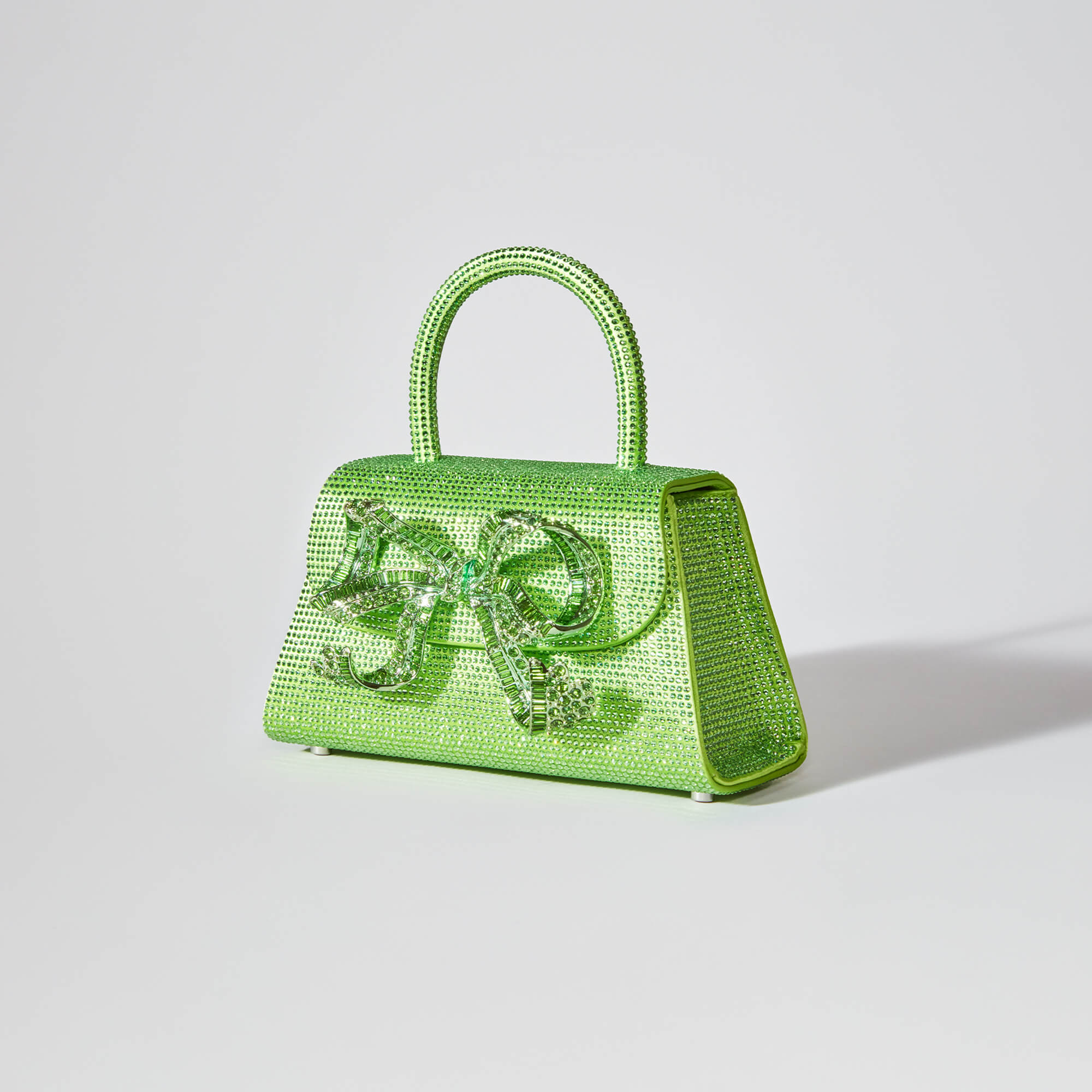 The Bow Mini in Lime Rhinestone