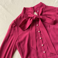 Pink Chiffon Midi Dress