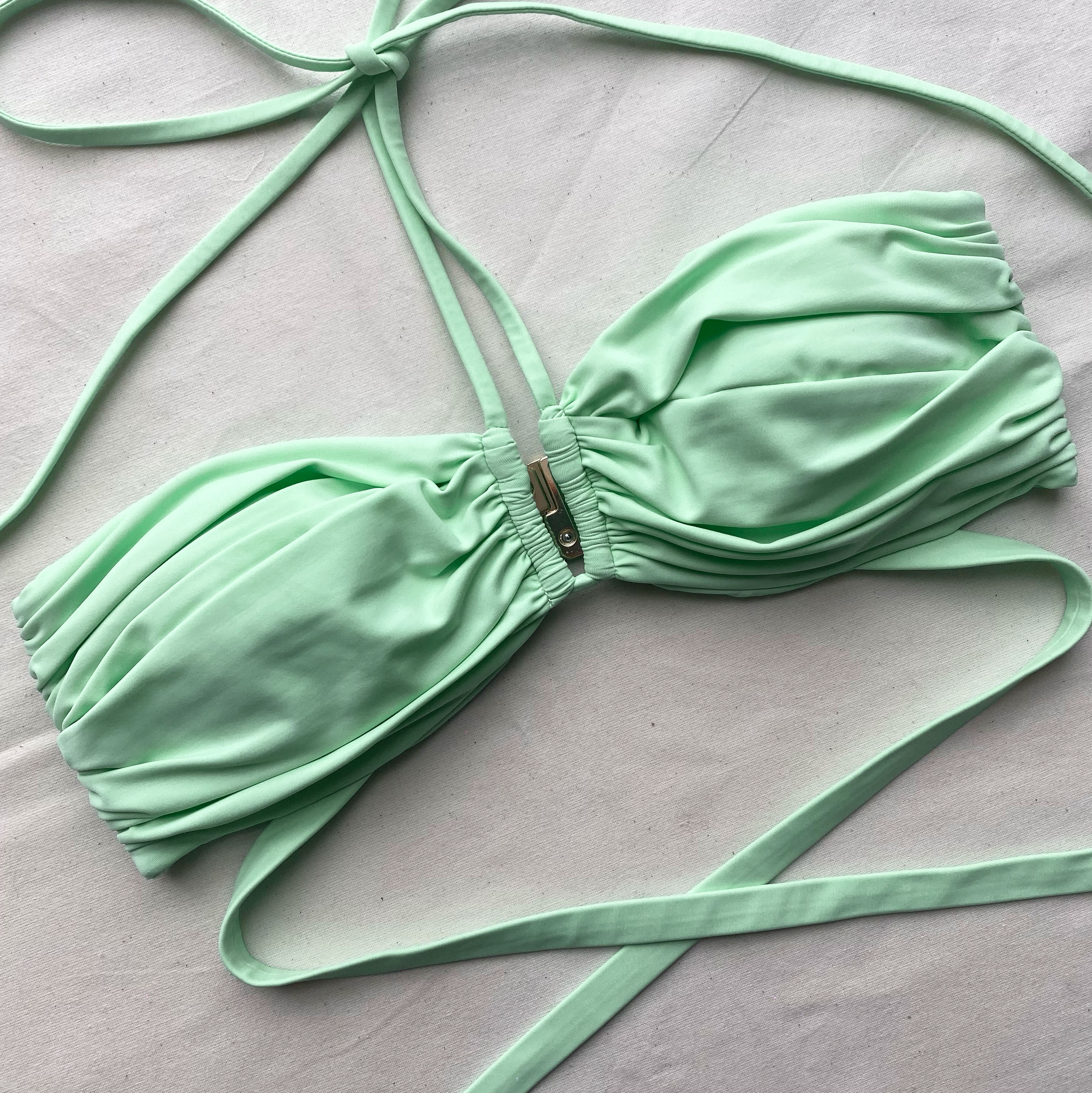 Spearmint Halter Neck Bikini Top