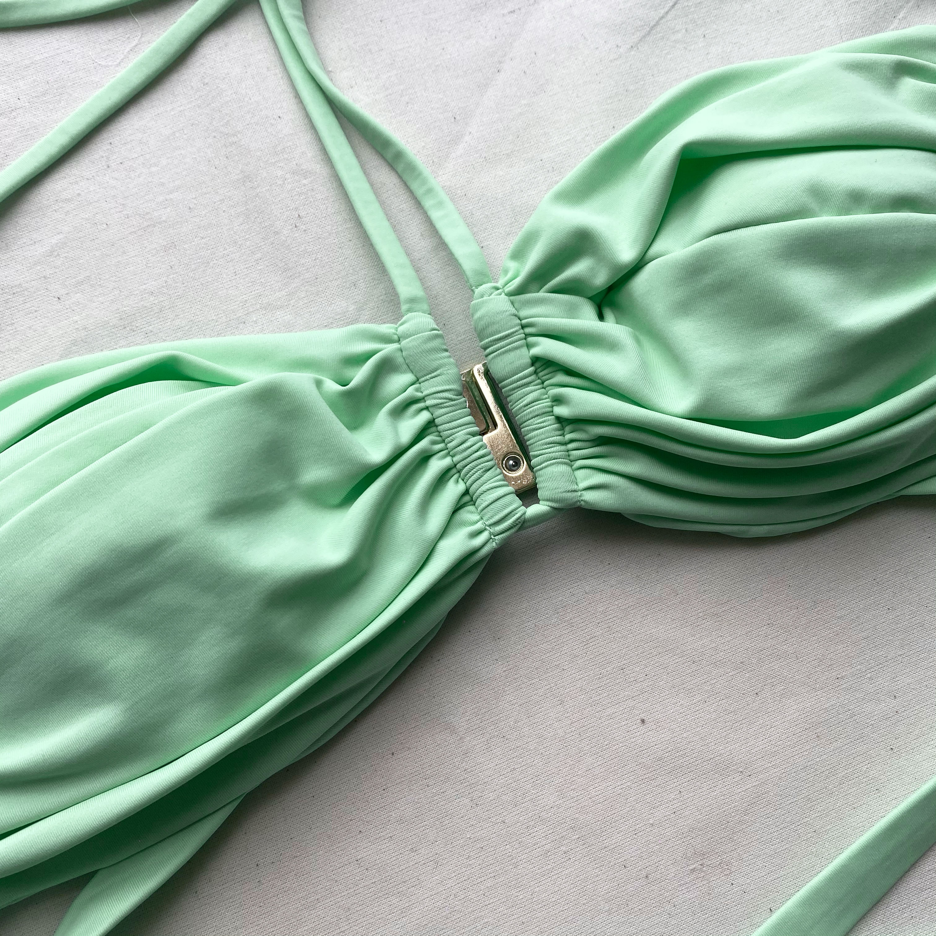 Spearmint Halter Neck Bikini Top