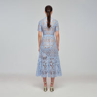 Blue Prairie Midi Dress