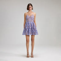 Lilac Azaelea Lace Mini Dress