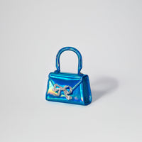 Blue Metallic Bow Envelope Micro Bag