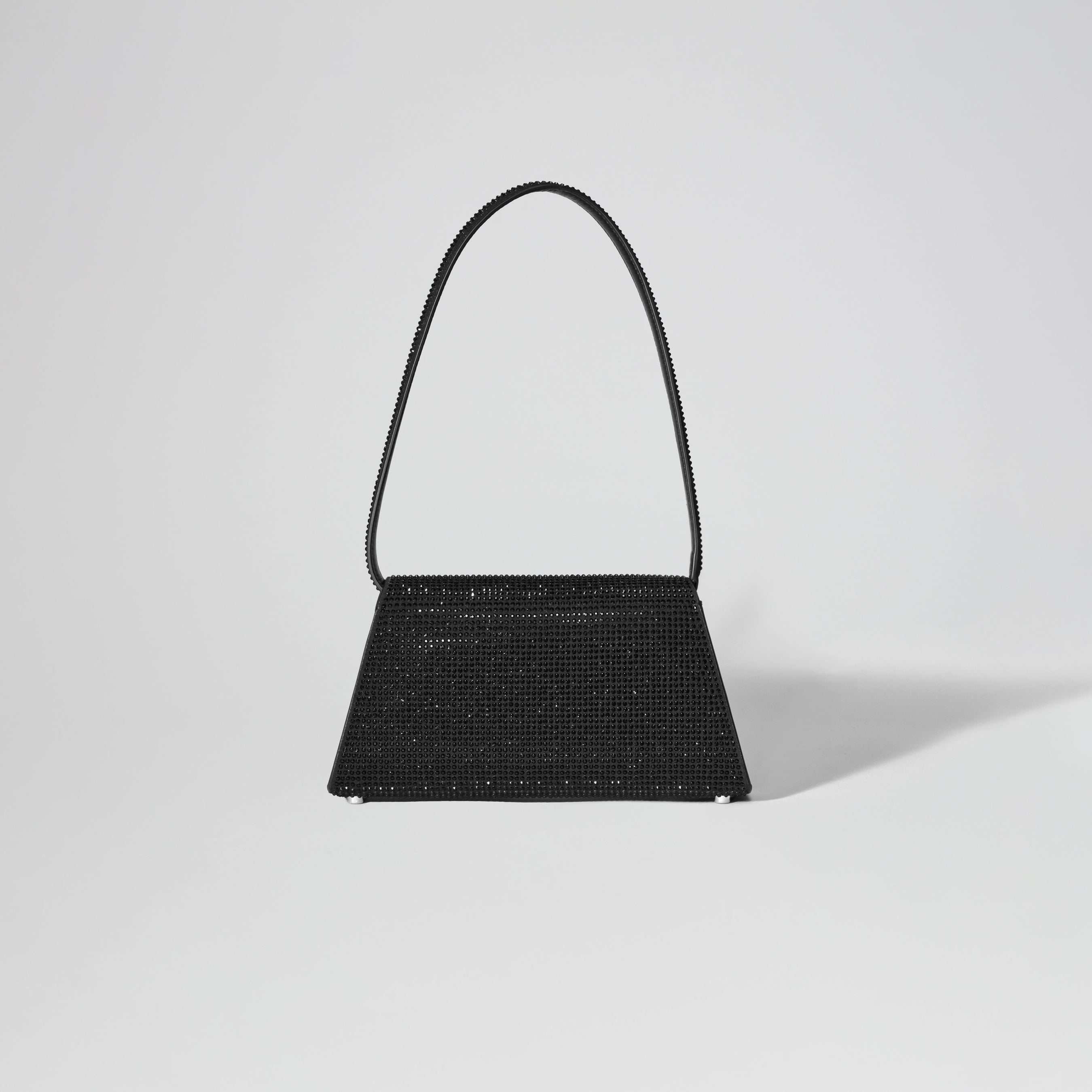 Black Rhinestone Bow Mini Shoulder Bag
