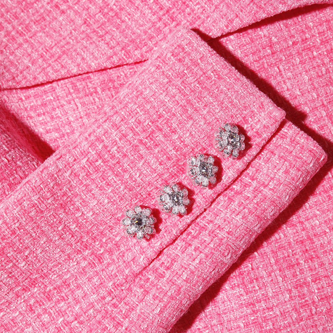 Pink Boucle Mini Dress