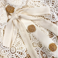 Cream Floral Guipure Midi Dress