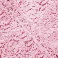 Pink Rose Lace Midi Dress
