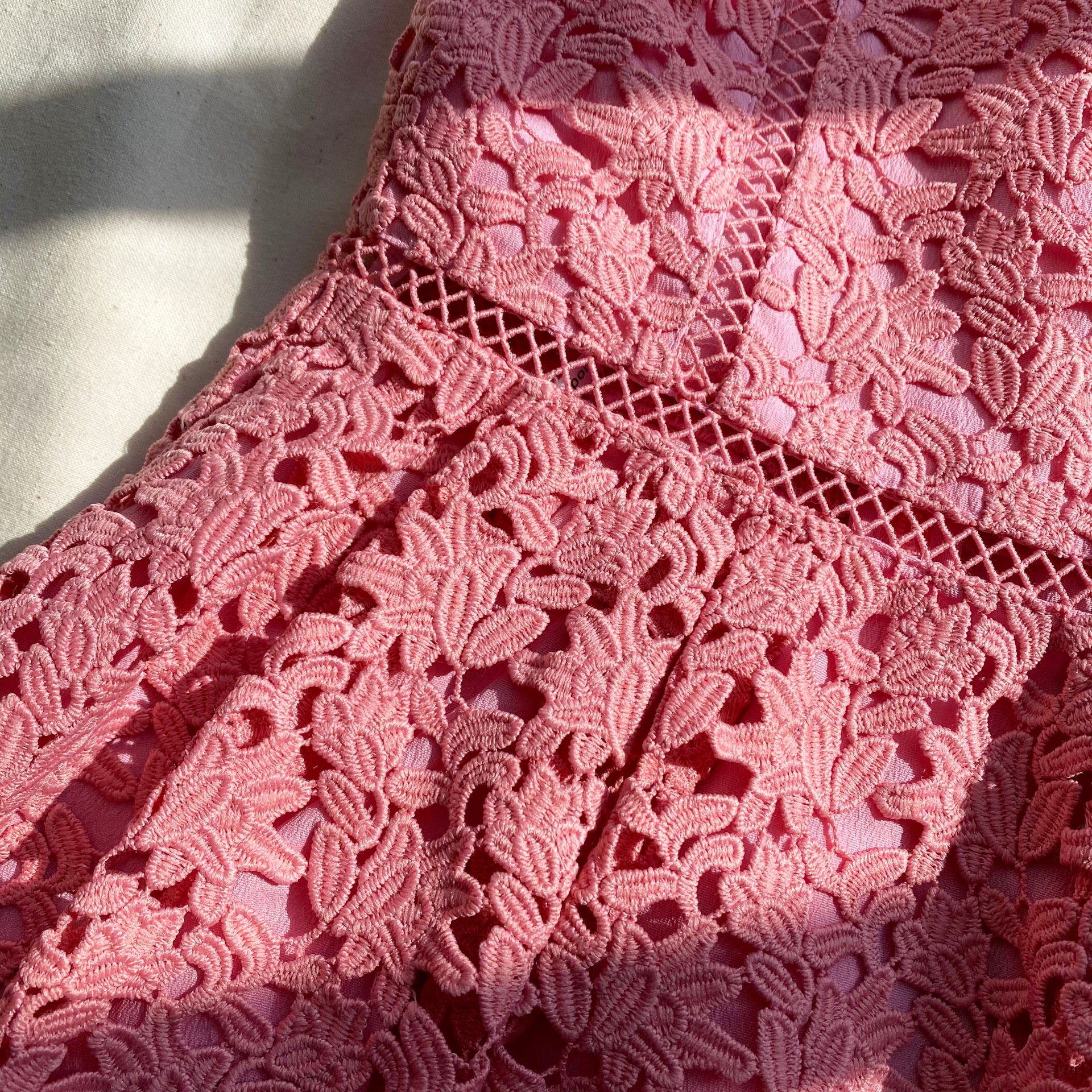 Pink Azaelea Bow Detail Midi Dress