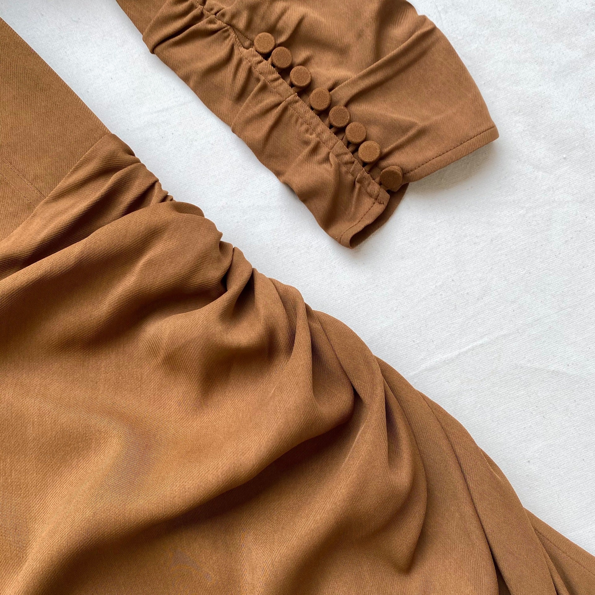 Puff Sleeve Midi Dress